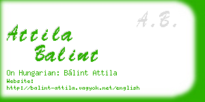 attila balint business card