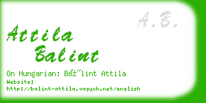 attila balint business card